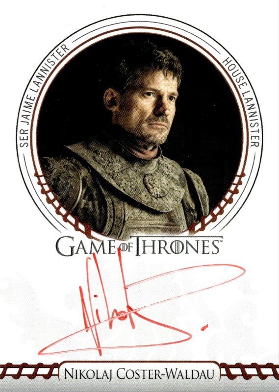 #Nikolaj Coster-Waldau as Ser Jaime Lannister Sigil Autographs