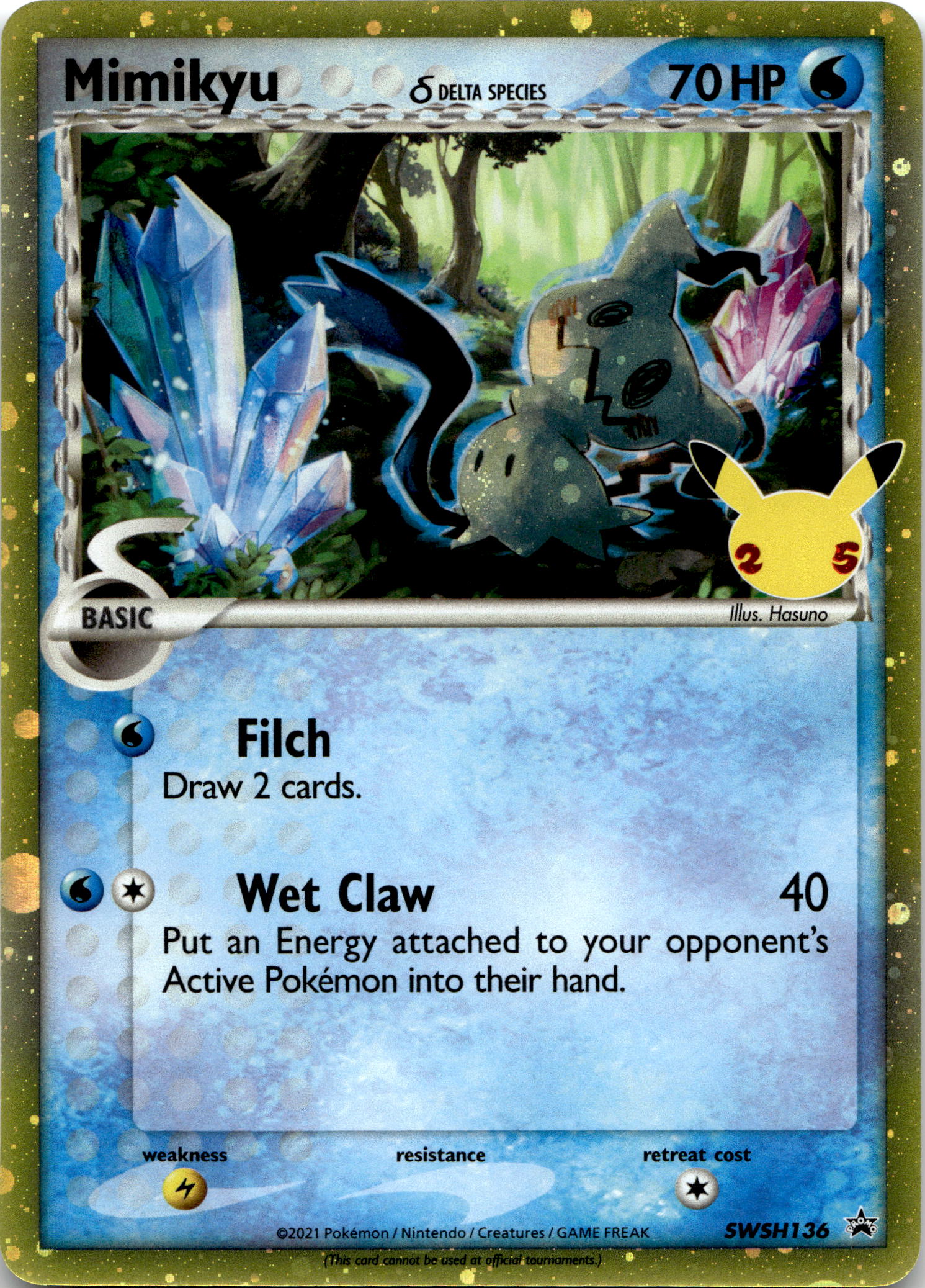 Mimikyu Holo #SWSH136 Black Star Promo