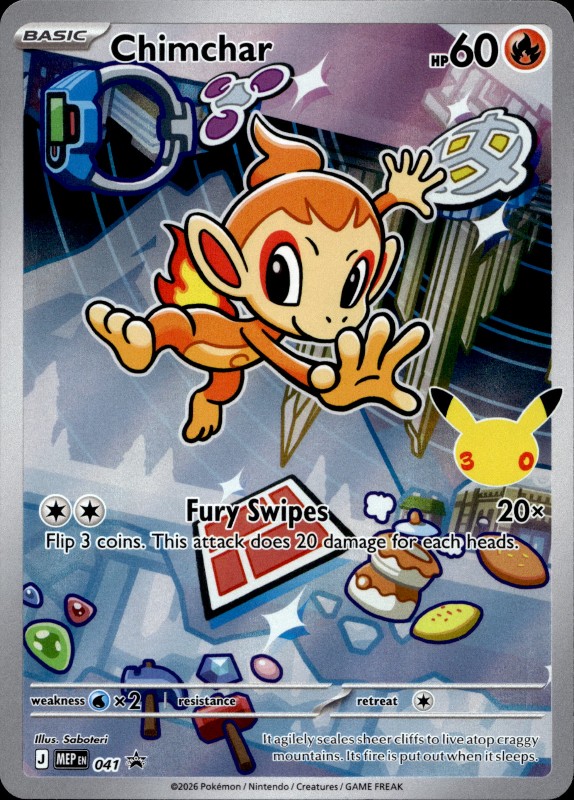 Chimchar #041 Black Star Promo