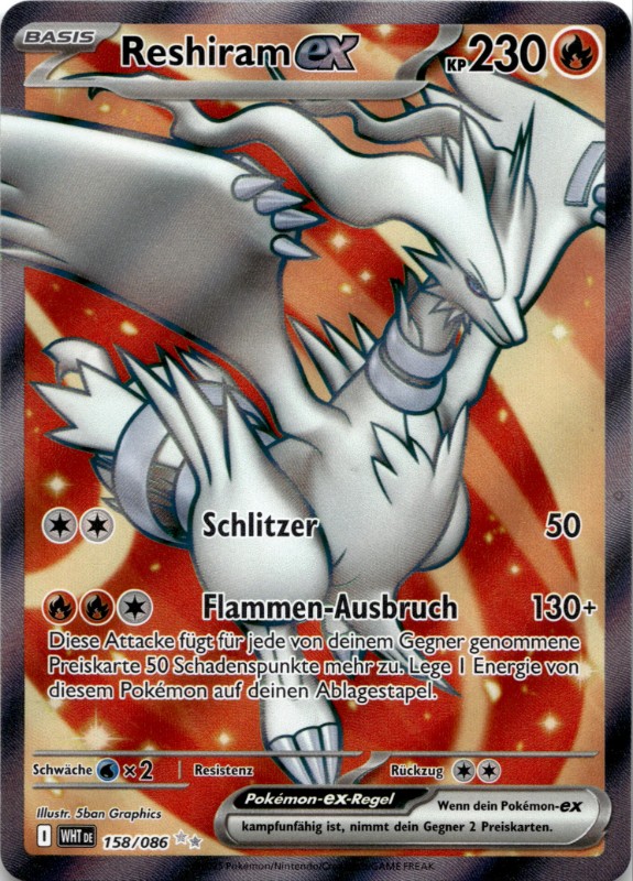 Reshiram ex #158/086 Ultra Rare
