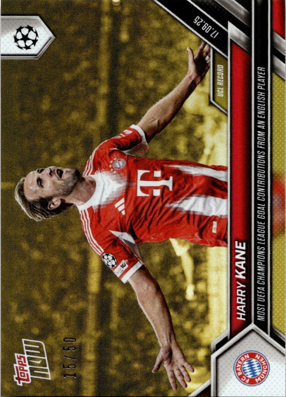 #017 Harry Kane 15/50 Gold Foil