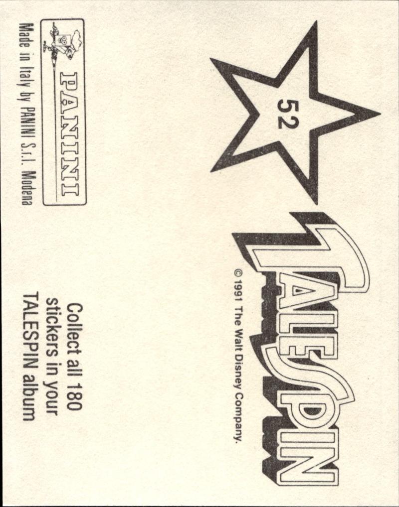 Back - Panini TaleSpin