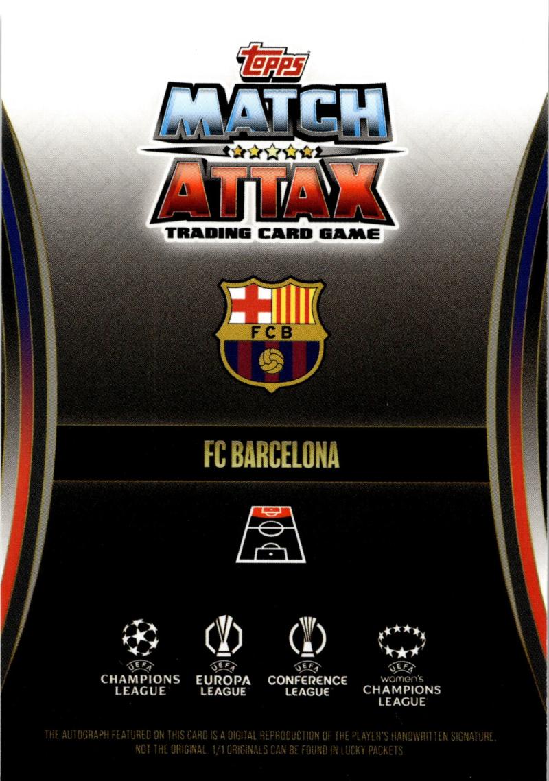 Rückseite – Topps Match Attax