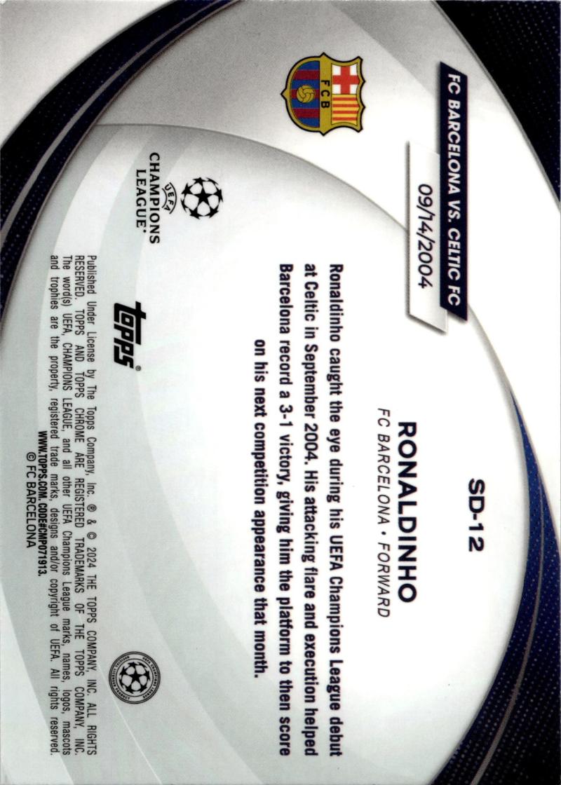 Rückseite – Topps UCC Chrome