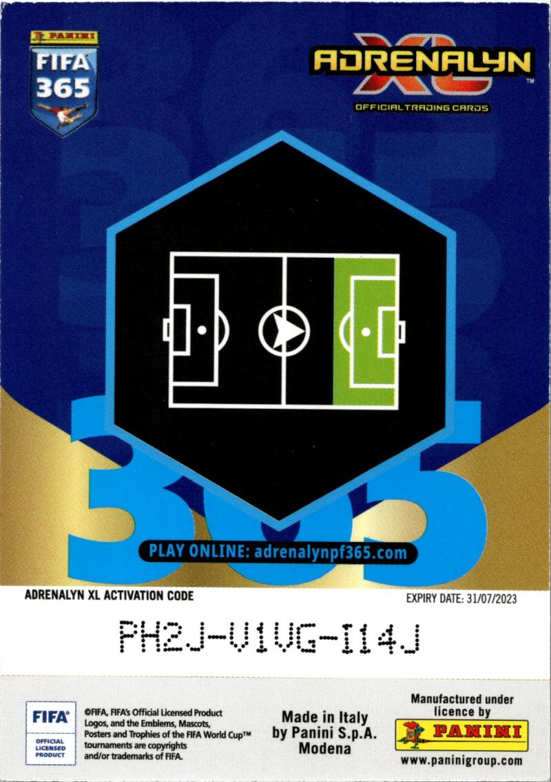 Rückseite – Panini Fifa 365 Adrenalyn XL