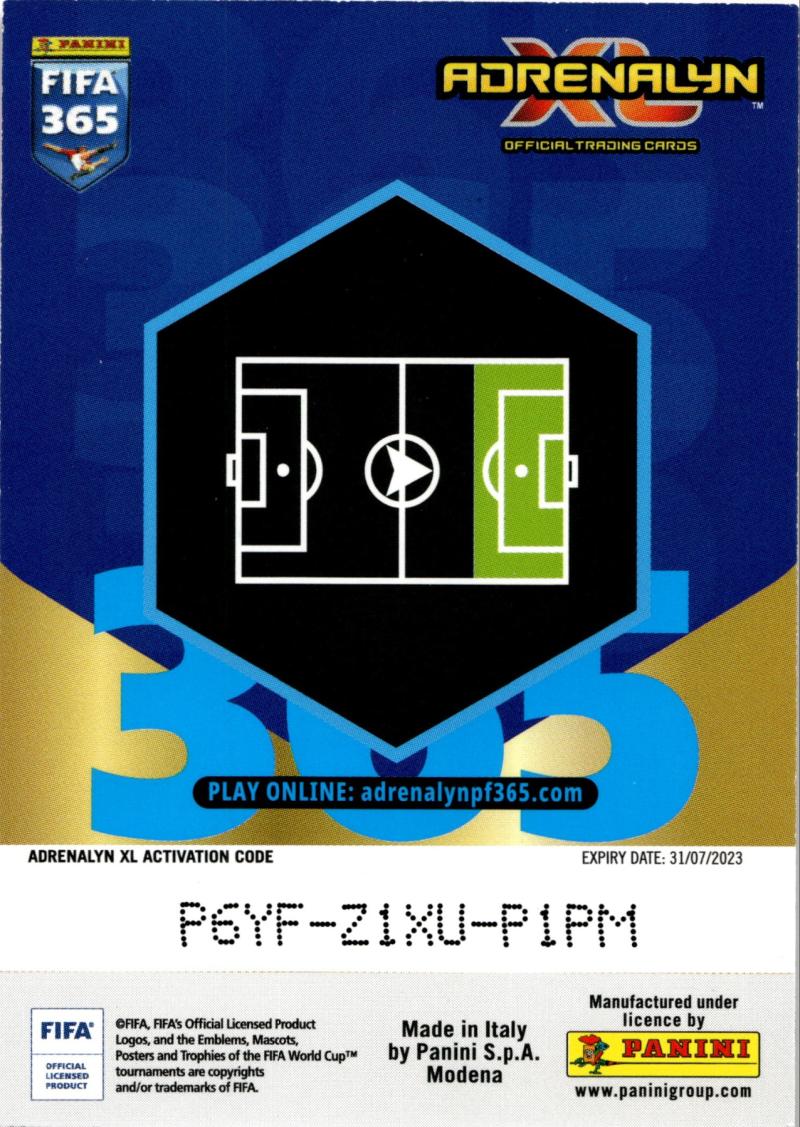 Rückseite – Panini Fifa 365 Adrenalyn XL