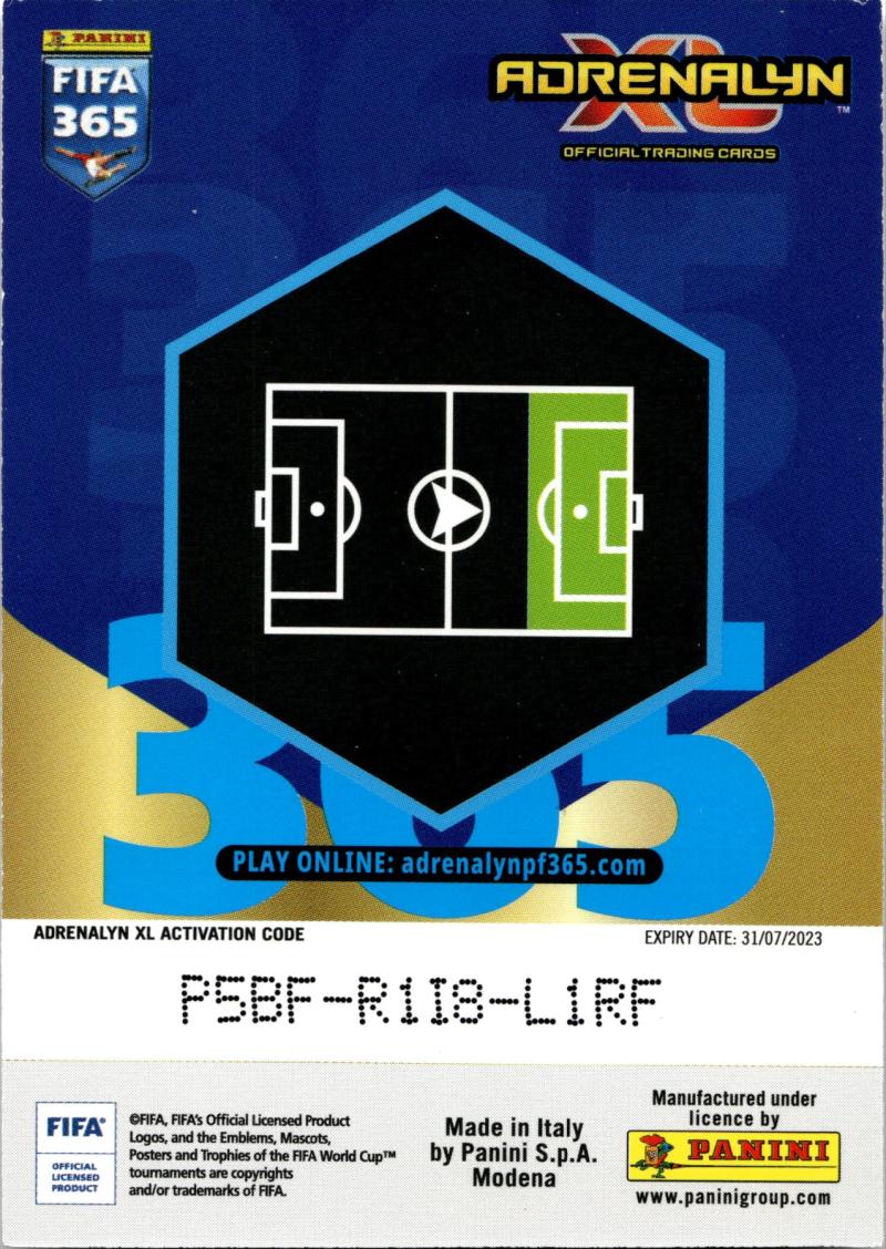Back - Panini Fifa 365 Adrenalyn XL