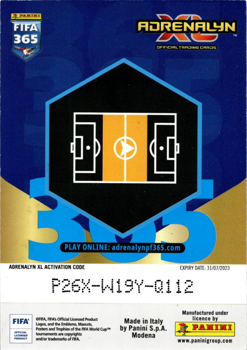 Back - Panini Fifa 365 Adrenalyn XL