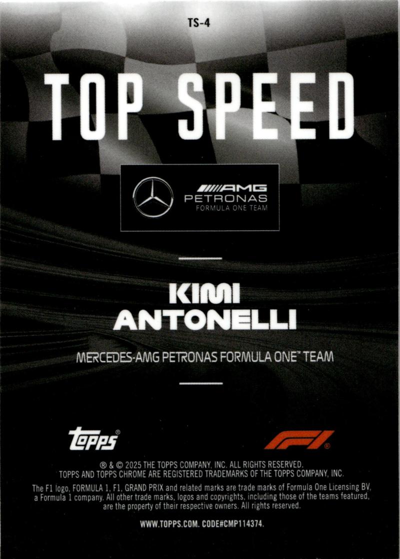 Rückseite – Topps Chrome Formula 1 Racing