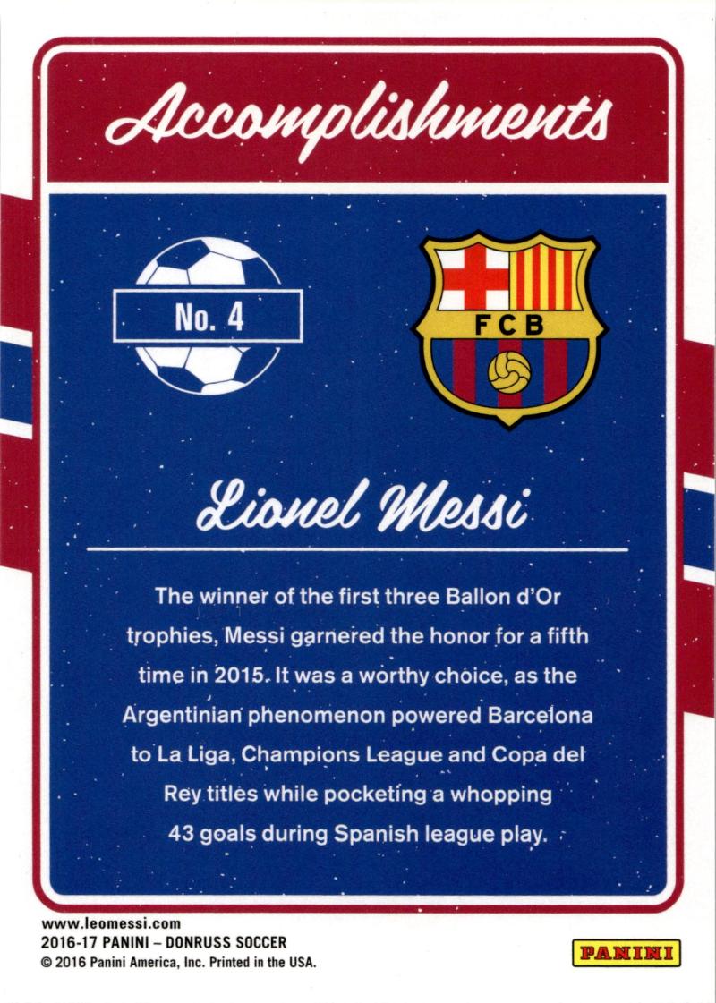 Rückseite – Panini Donruss Soccer