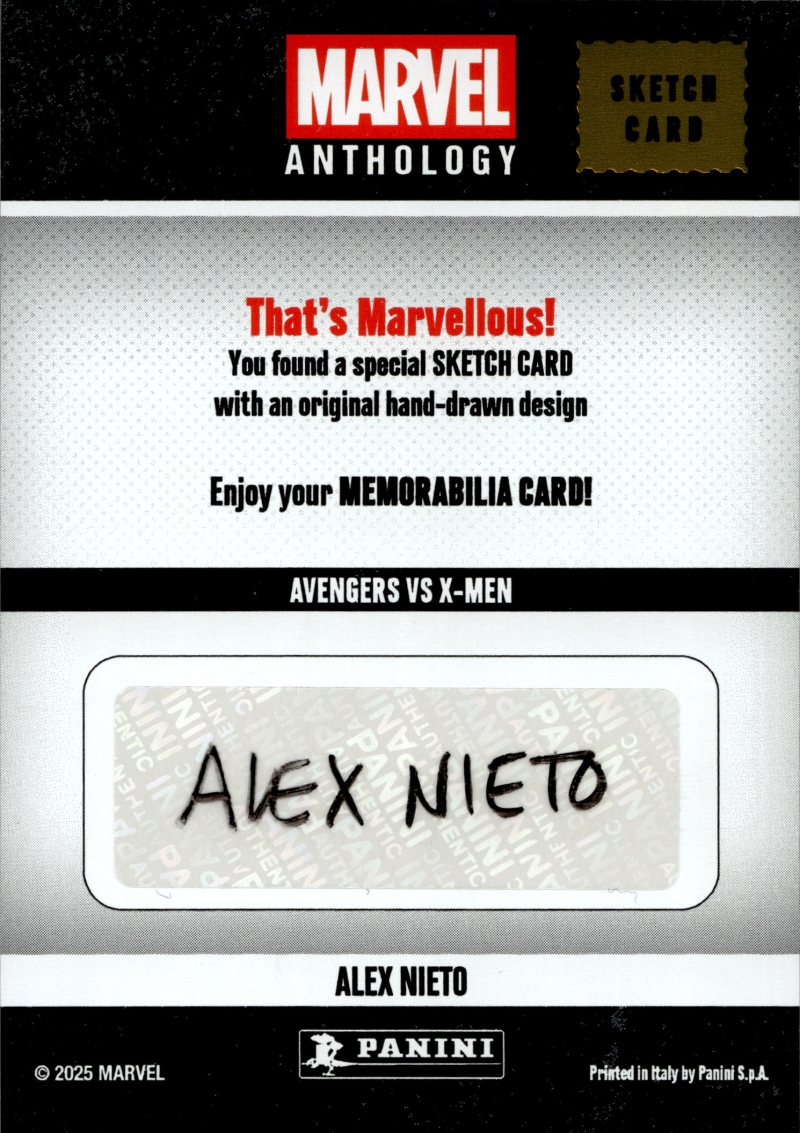 Rückseite – Panini MARVEL ANTHOLOGY