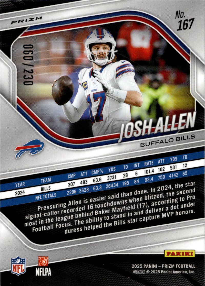 Rückseite – Panini Prizm Football