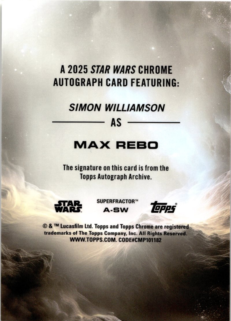 Rückseite – Topps Chrome Star Wars