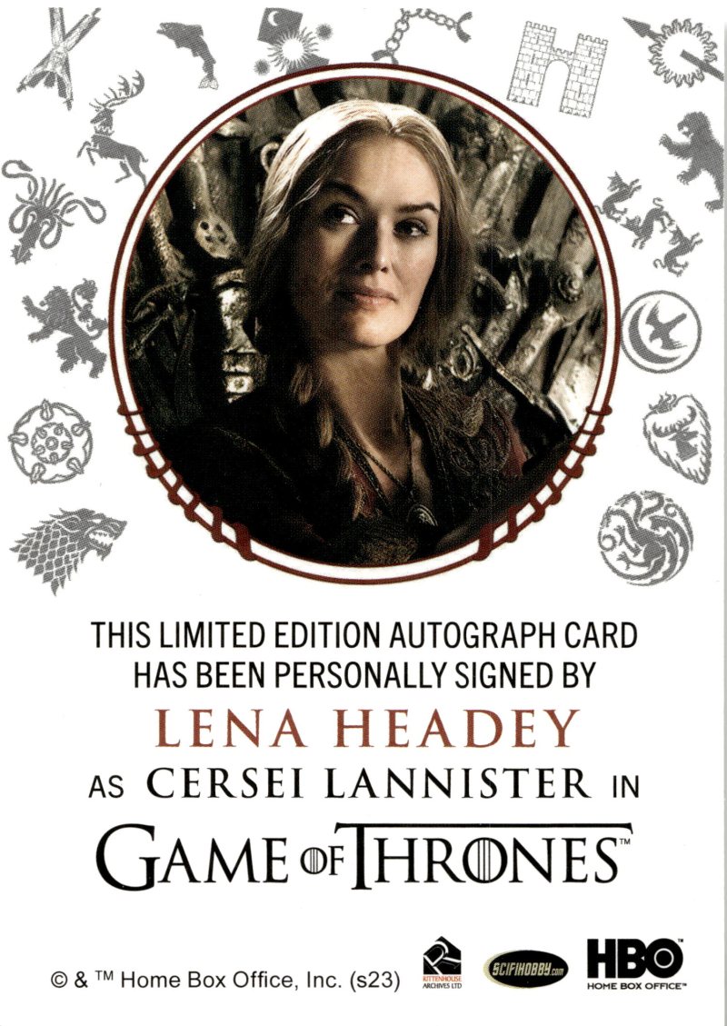 Rückseite – Game of Thrones Legends of the Realm