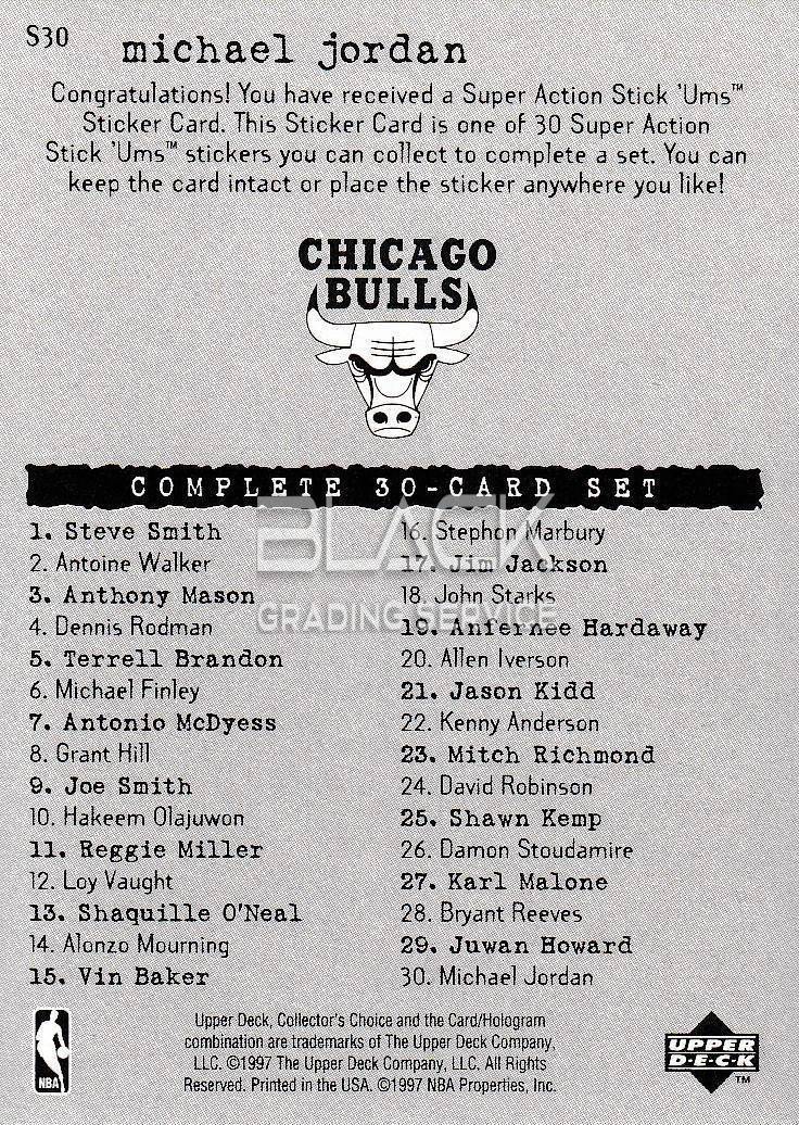 Back - Upper Deck Coll. Choice Stick-Ums