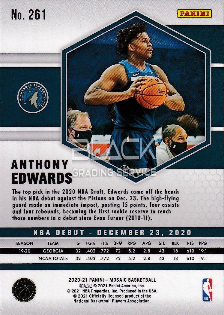 Back - Panini EN Mosaic NBA DEBUT RC