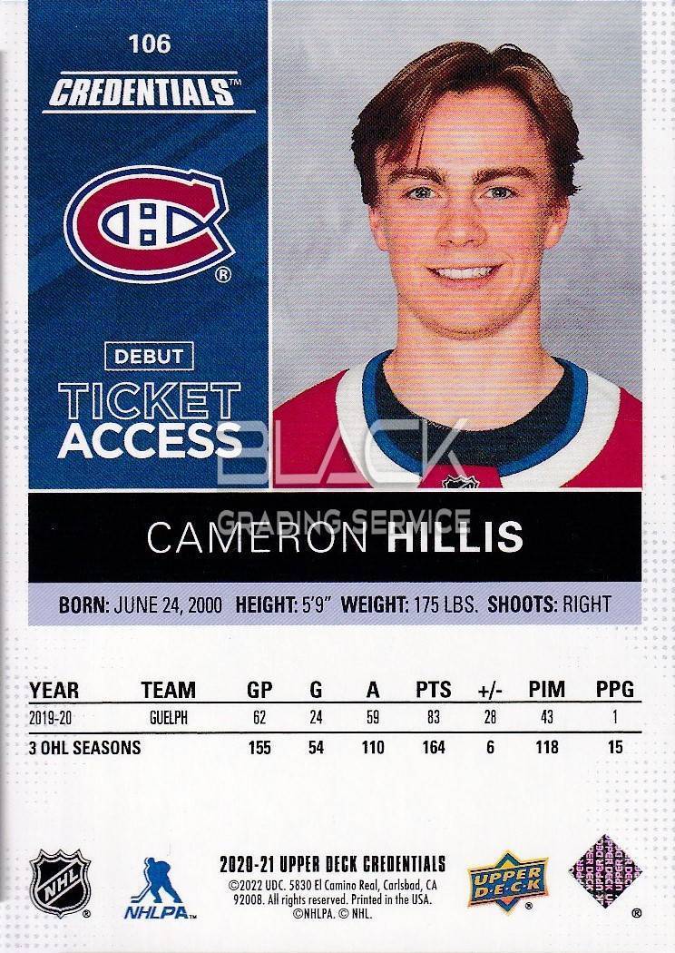 Back - Upper Deck EN Credentials Debut Ticket Acess