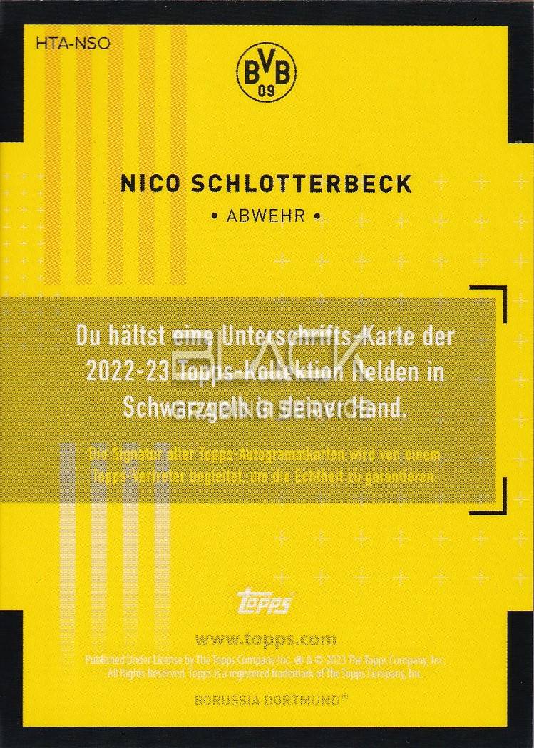 Back - Topps BVB GER Helden in Schwarzgelb