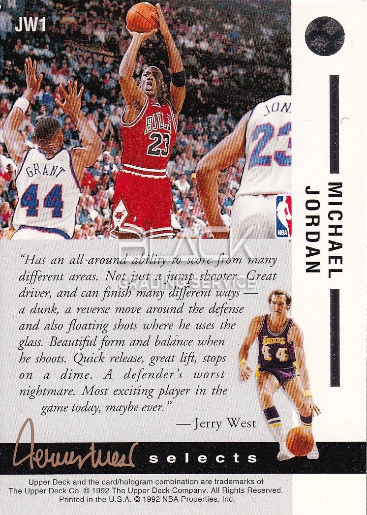 Back - Upper Deck Jerry West Selects
