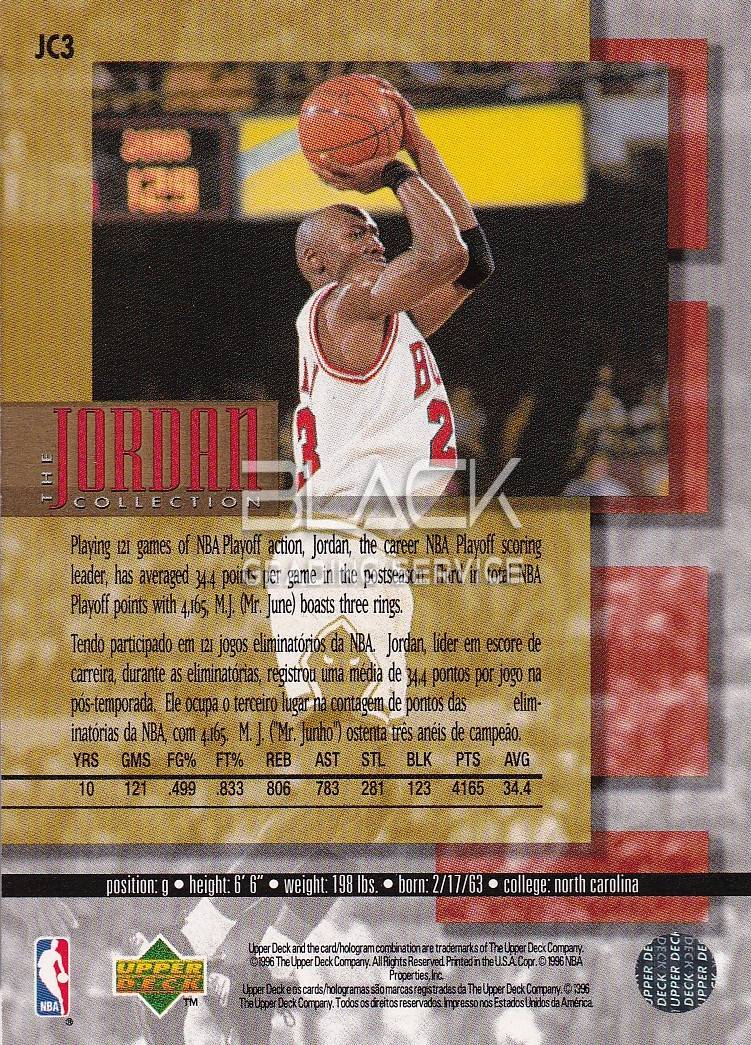 Back - Upper Deck Collector's Choice Jordan Collection