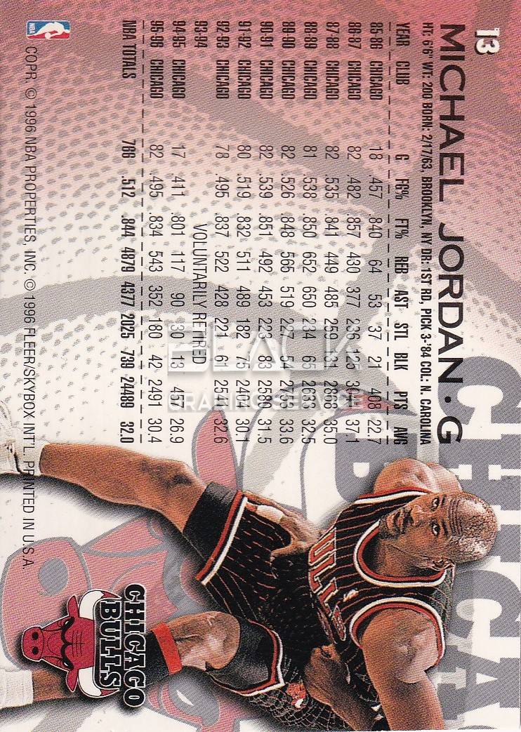 Back - Fleer Chicago Bulls