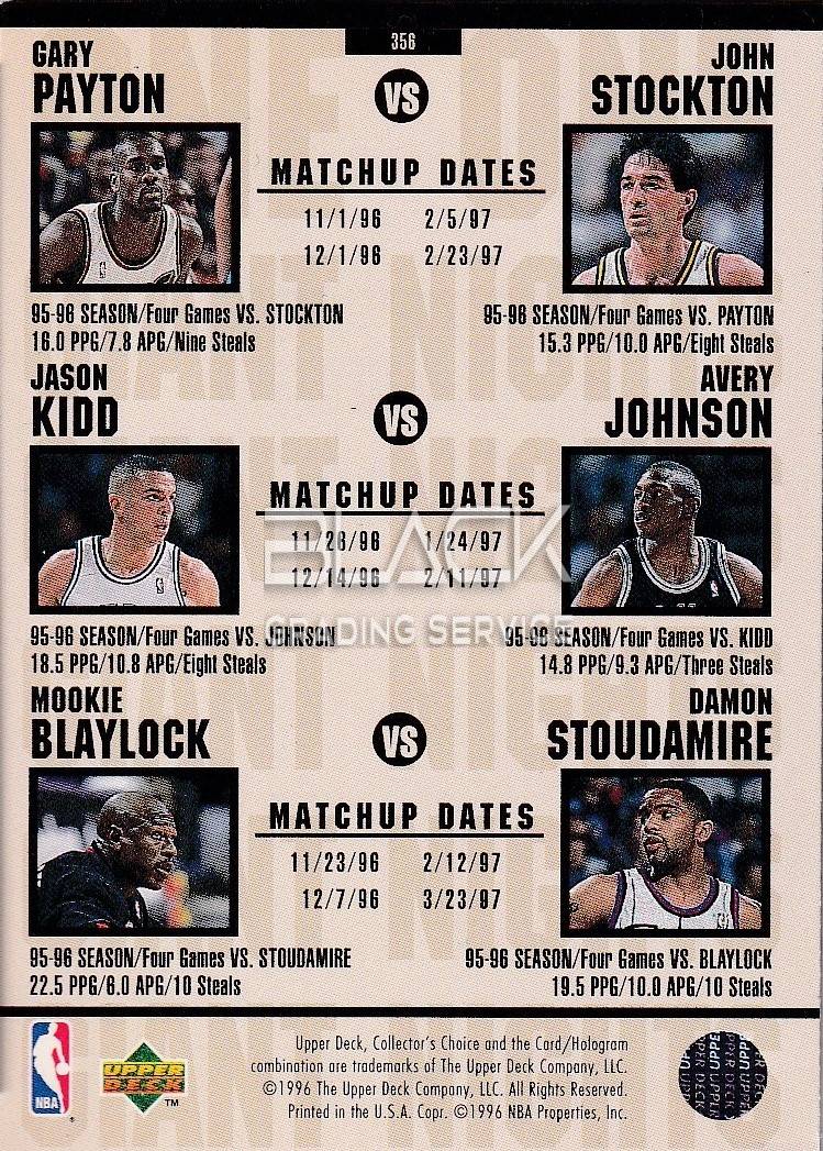 Back - Upper deck Collector's Choice