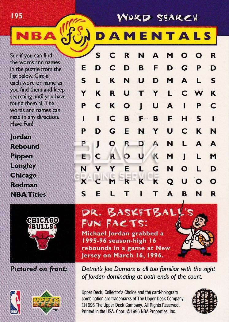 Back - Upper Deck Collector's Choice Fundamentals