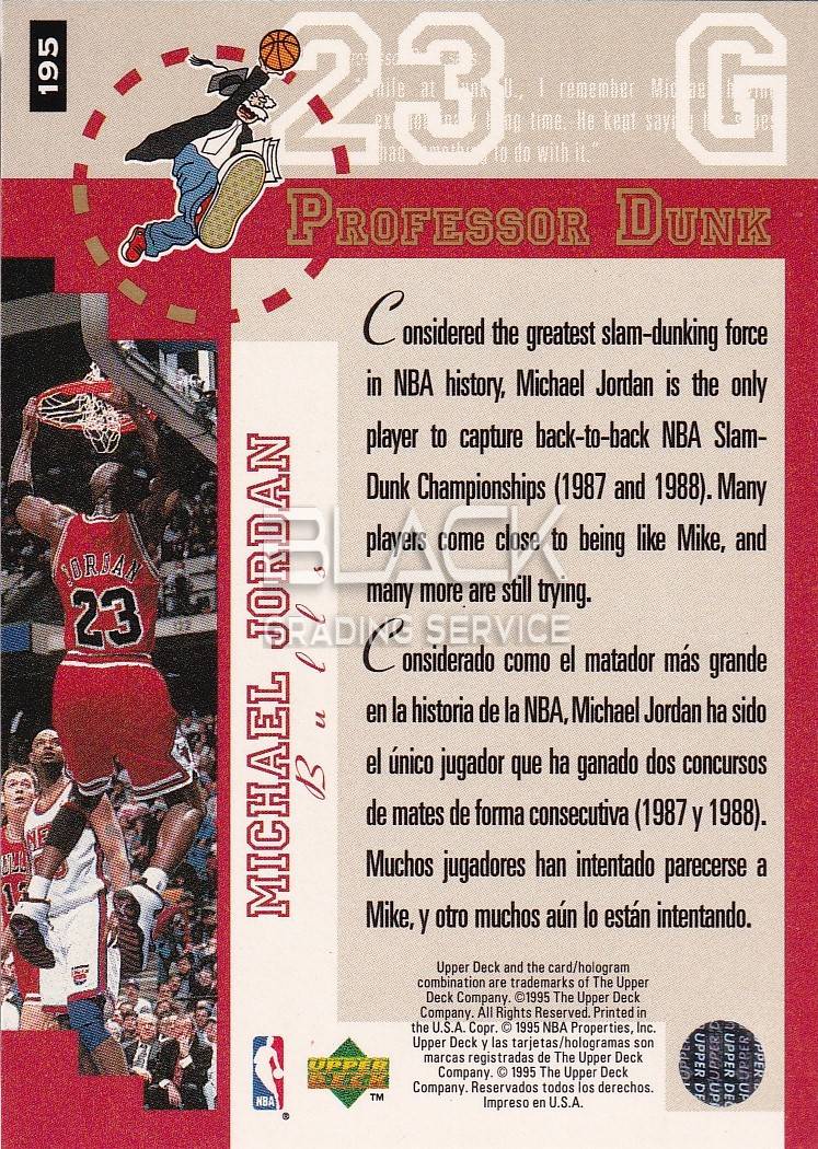 Back - Upper Deck Collector's Choice Professor Dunk