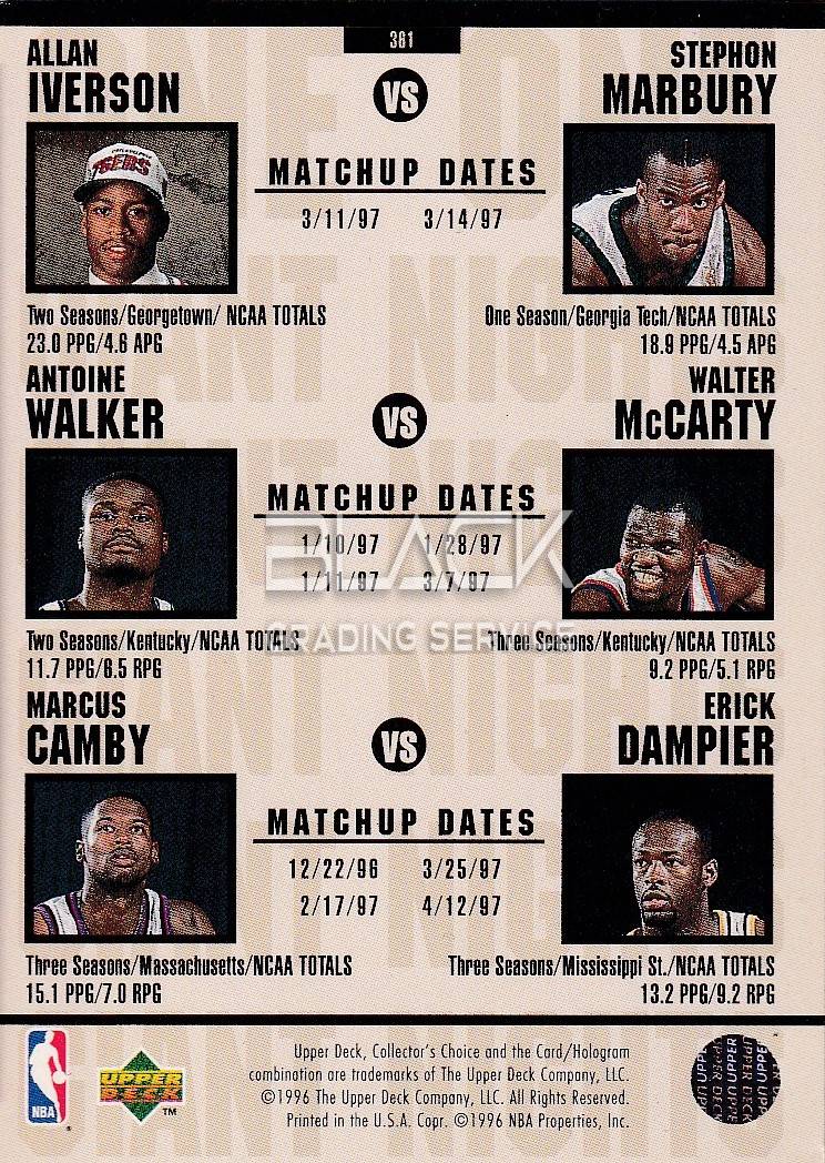 Back - Upper Deck Collector's Choice