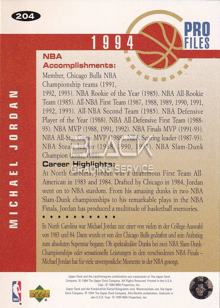 Back - Upper Deck Collector's Choice