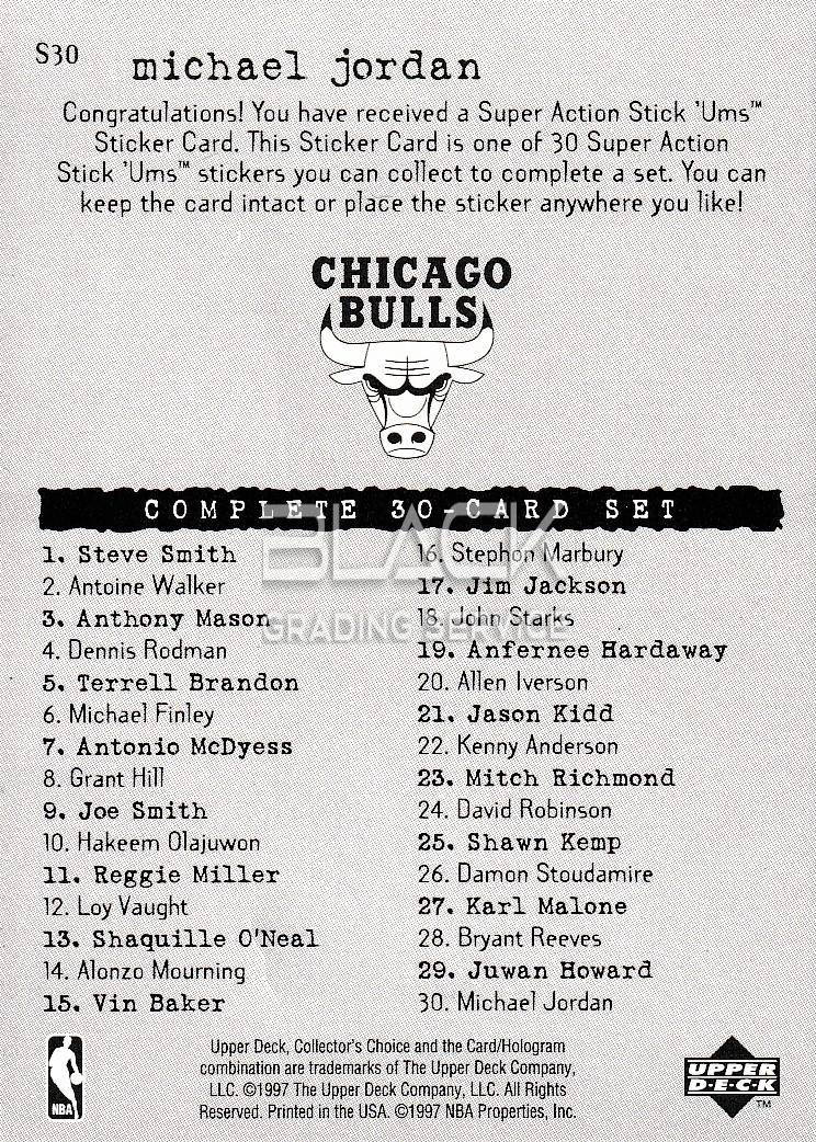 Back - Upper Deck Coll. Choice Stick-Ums