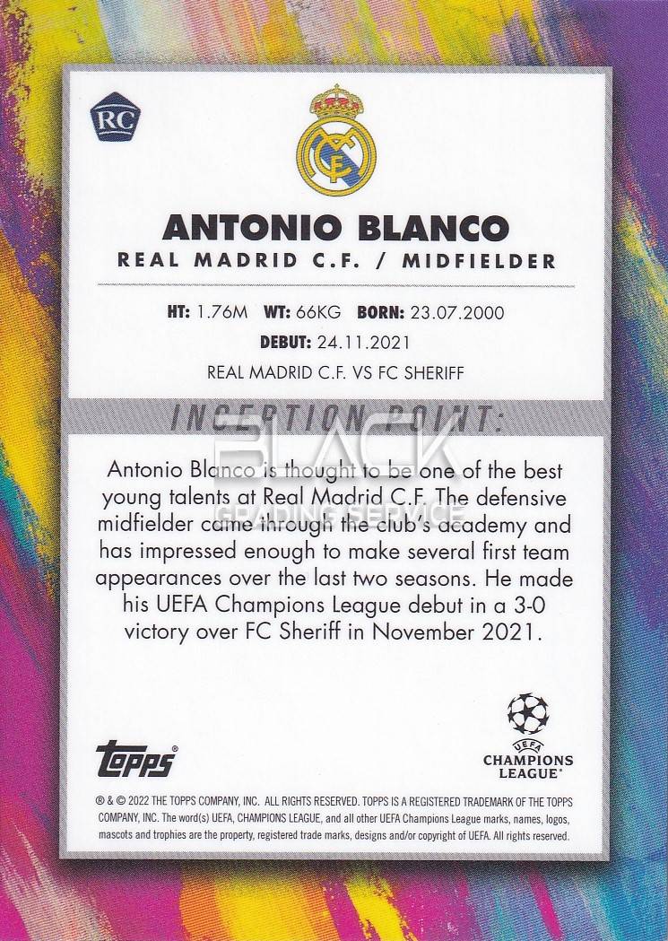 Back - Topps UCC Inception