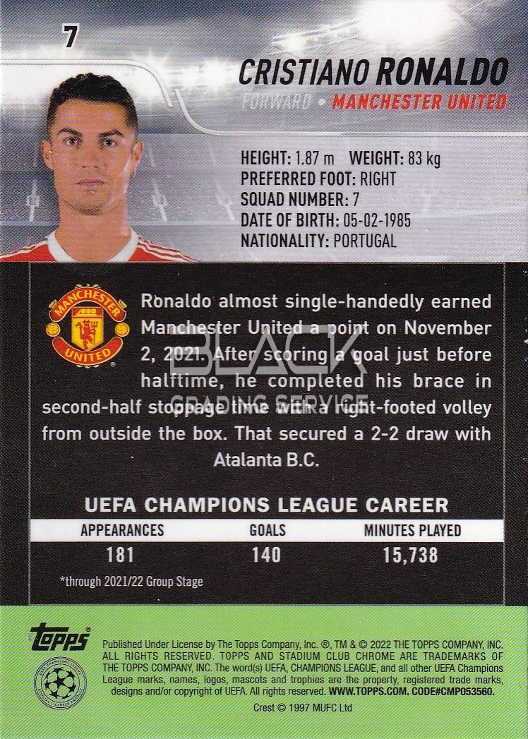 Back - Topps UEFA CL Stadium Club Chrome