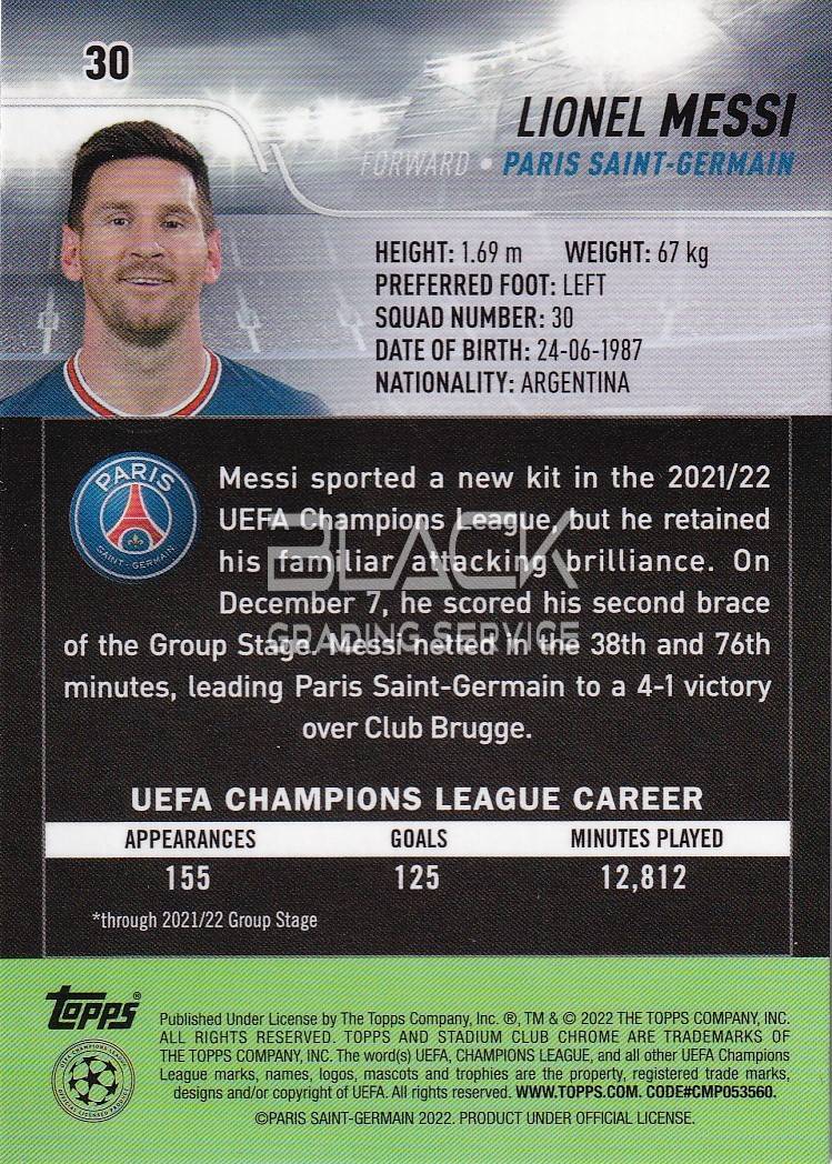 Back - Topps UEFA CL Stadium Club Chrome