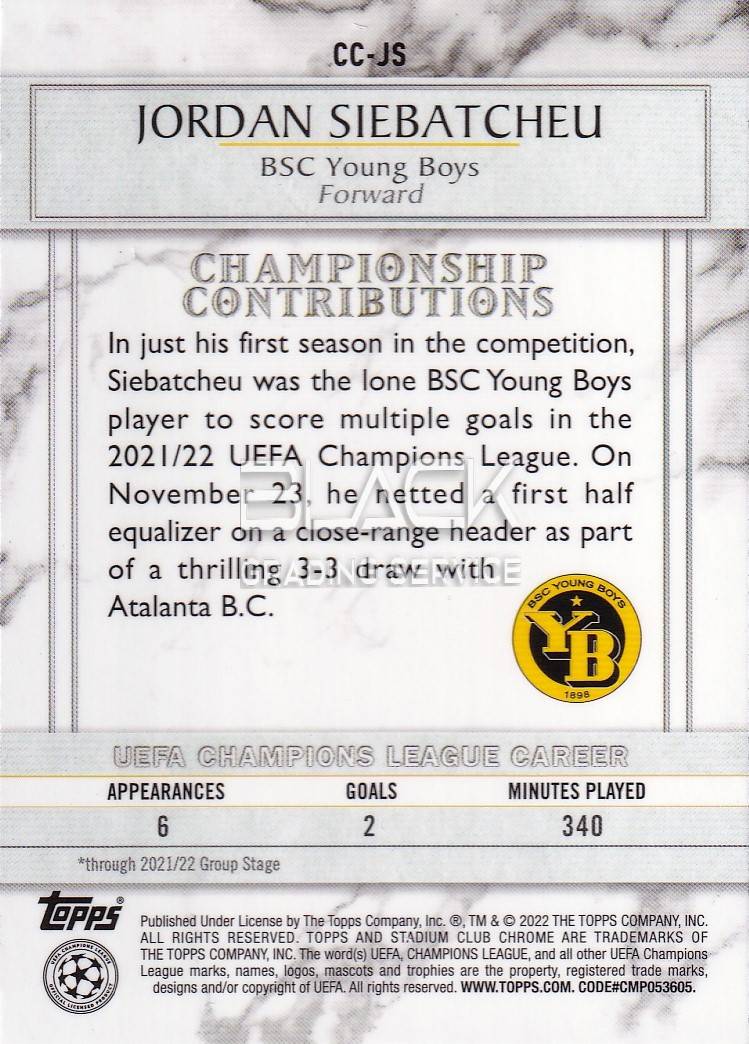 Back - Topps UEFA CL Stadium Club Chrome