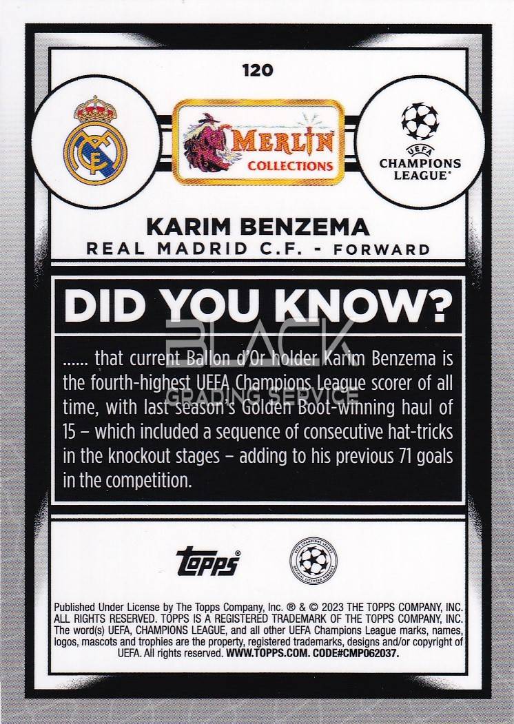 Back - Topps UEFA CL Merlin Collections