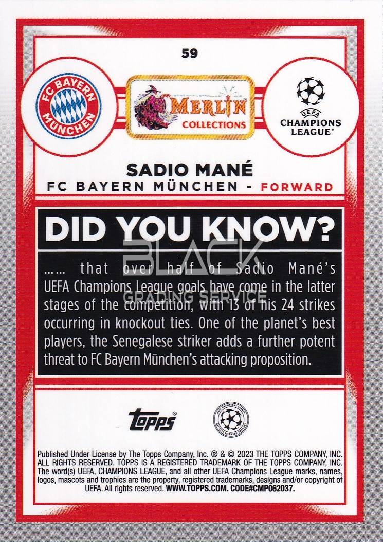 Back - Topps UEFA CL Merlin Collections