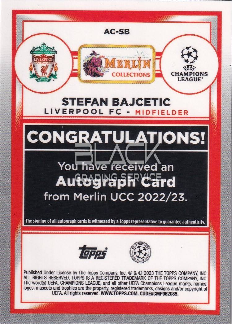 Back - Topps UEFA CL Merlin Collections