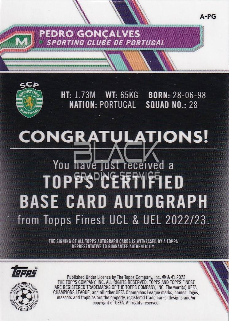 Back - Topps UEFA CL Topps Finest