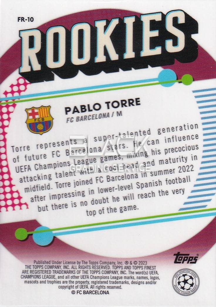 Back - Topps UEFA CL Topps Finest