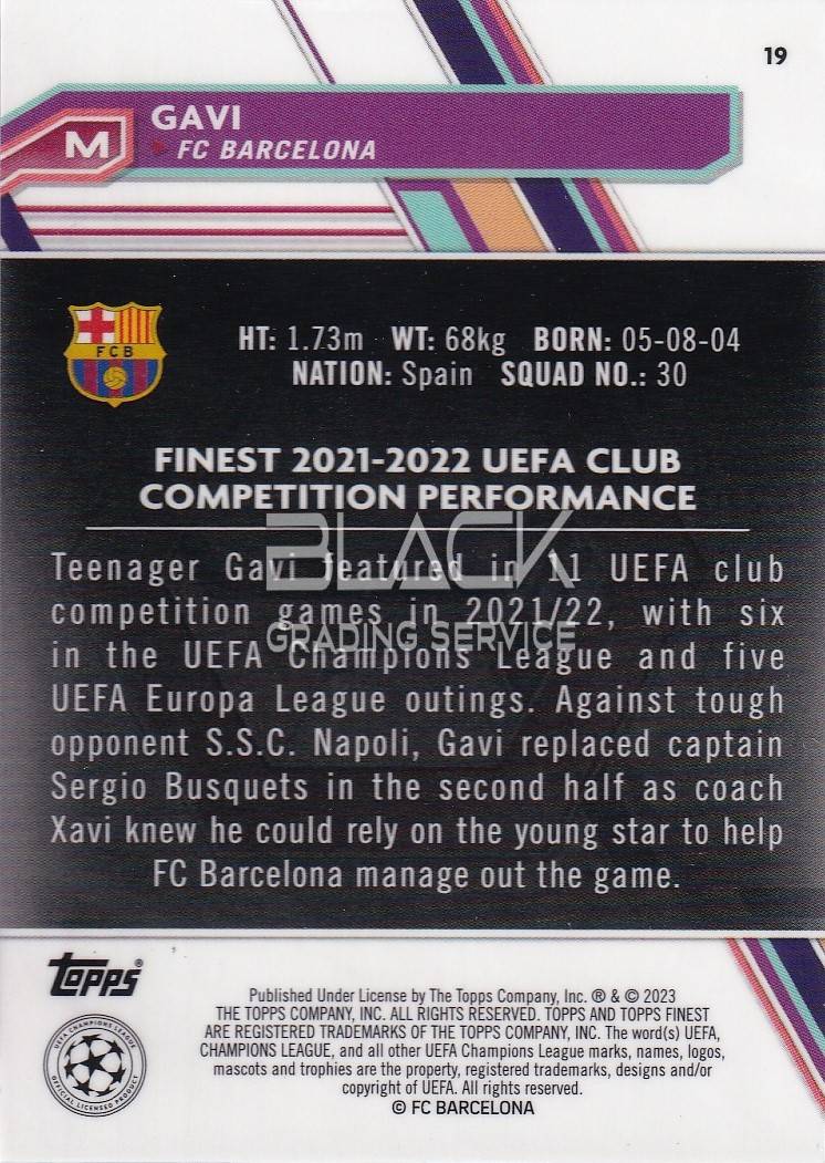 Back - Topps UEFA CL Topps Finest
