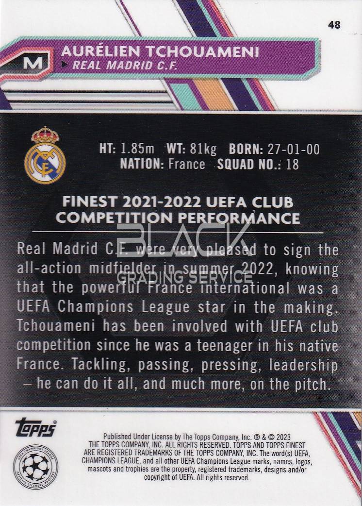 Back - Topps UEFA CL Topps Finest