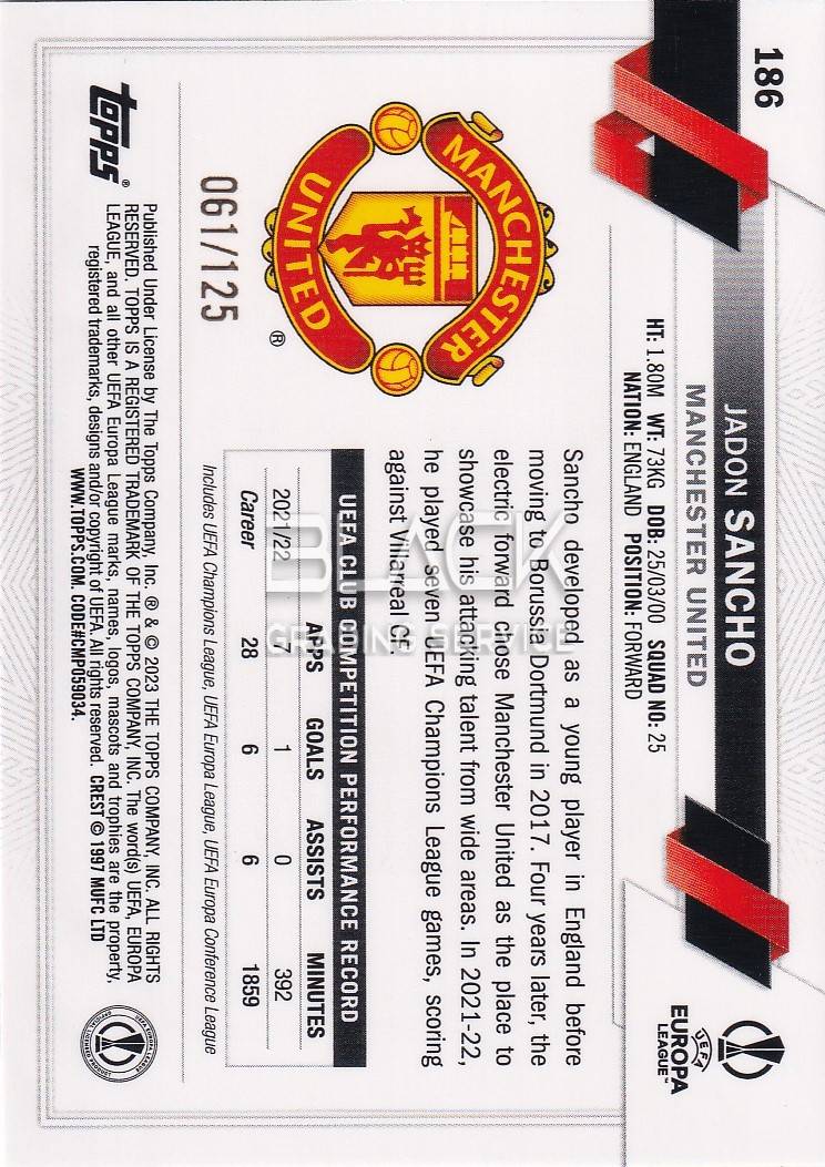 Back - Topps UEFA EL UEFA Club competition