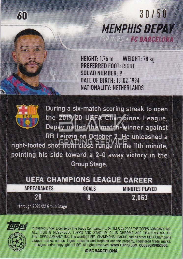 Back - Topps UEFA CL Stadium Club Chrome