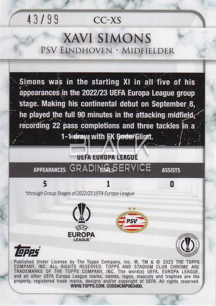 Back - Topps UEFA EL Stadium Club Chrome