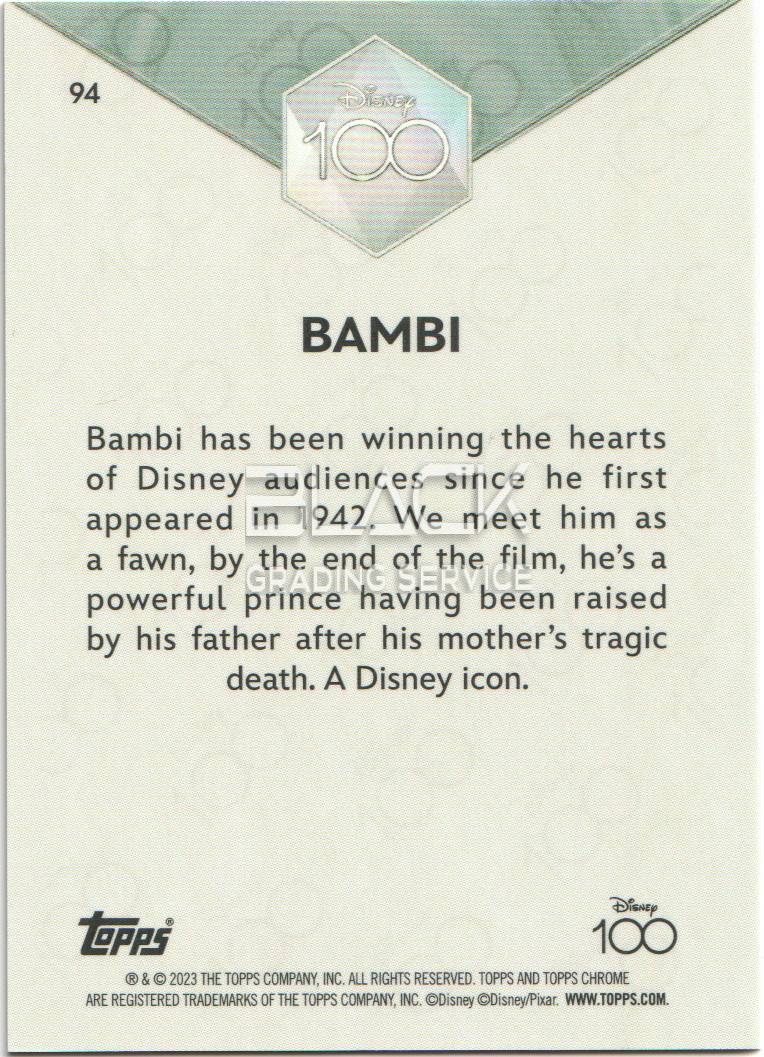 Back - Topps Chrome Disney 100