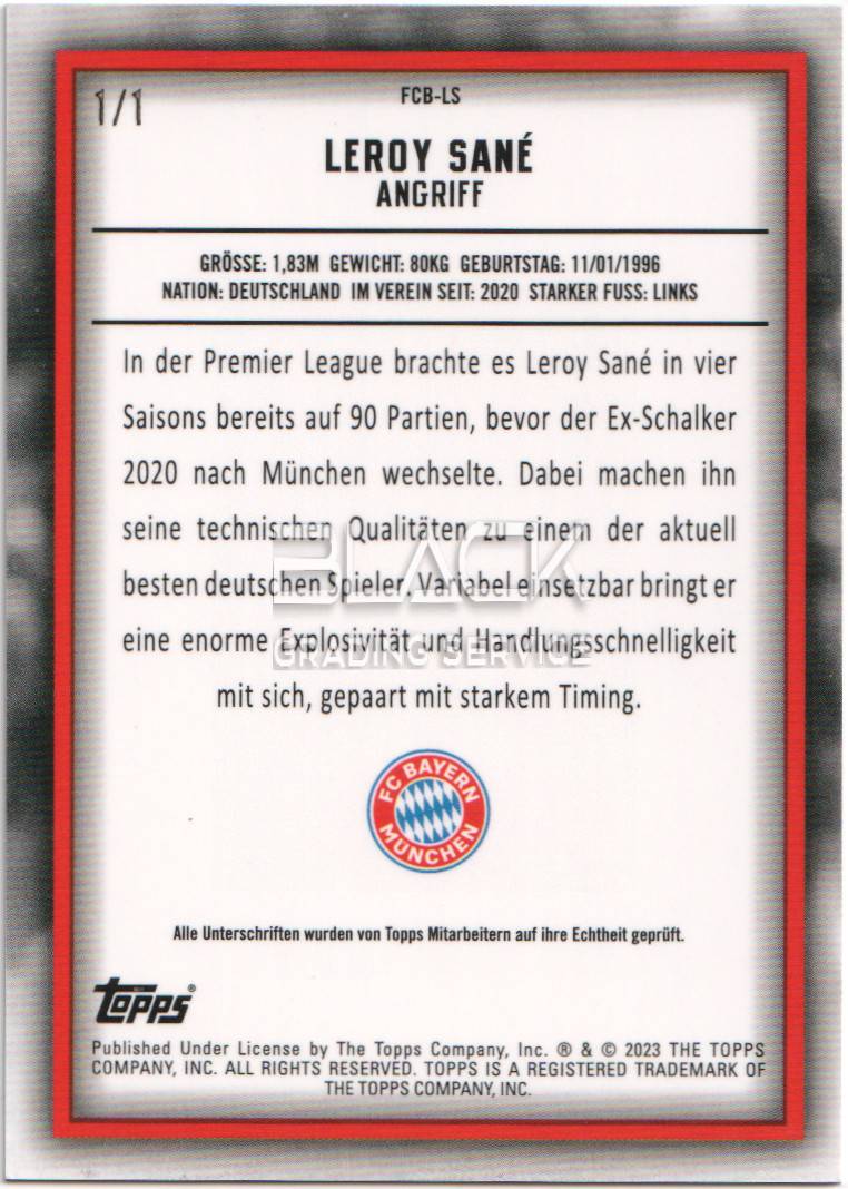 Back - Topps FC Bayern Team Set