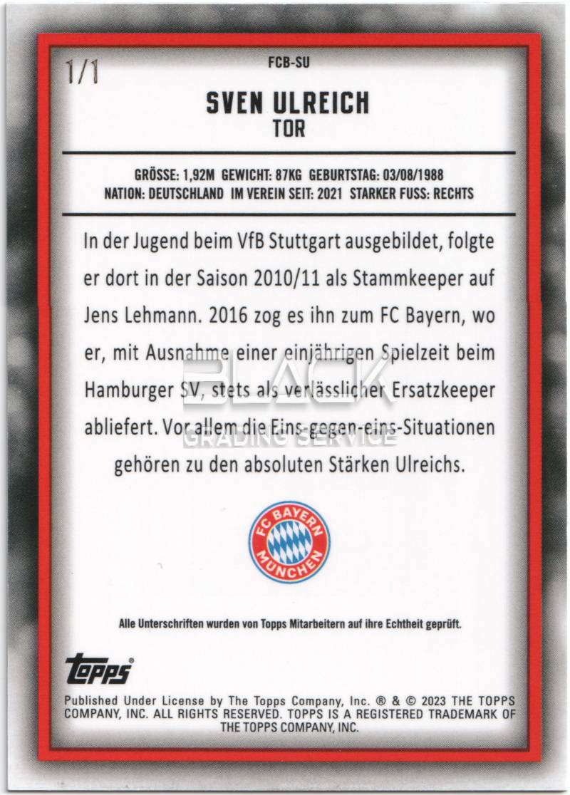 Back - Topps FC Bayern Team Set