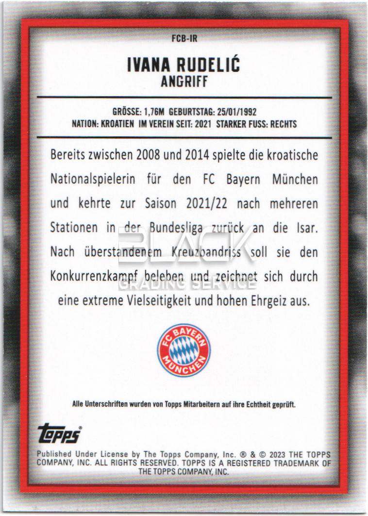 Back - Topps FC Bayern Team Set