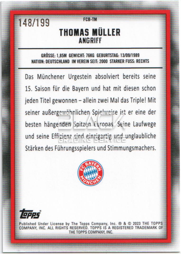 Back - Topps FC Bayern Team Set